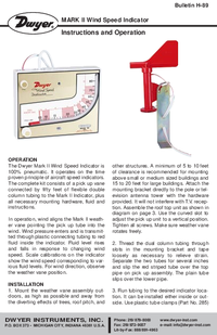 Thumbnail of document Manual - Mark II Wind Speed Indicator